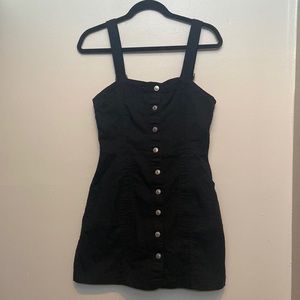 Button up denim dress w/Pockets